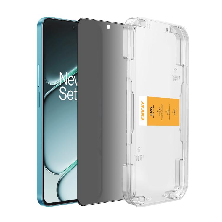 ENKAY Easy Install Anti-peeping Privacy Tempered Glass Film, For OnePlus 15, For OnePlus Nord 4, For OnePlus Nord CE4, For OnePlus 15R / Ace 6 / 6T, For OnePlus 13R / Ace 5 / Ace 5 Pro