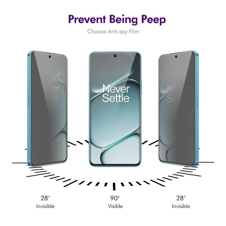 ENKAY Easy Install Anti-peeping Privacy Tempered Glass Film, For OnePlus 15, For OnePlus Nord 4, For OnePlus Nord CE4, For OnePlus 15R / Ace 6 / 6T, For OnePlus 13R / Ace 5 / Ace 5 Pro
