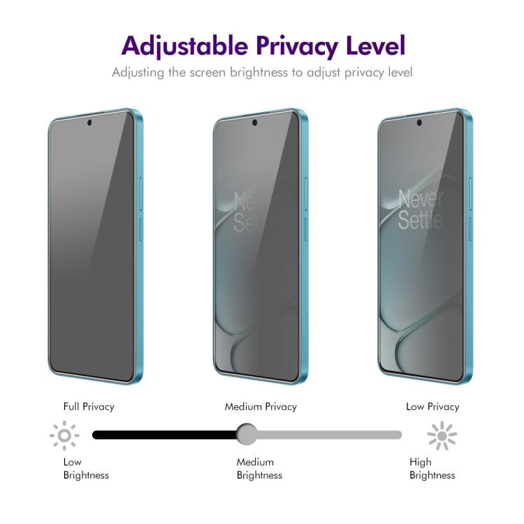 ENKAY Easy Install Anti-peeping Privacy Tempered Glass Film, For OnePlus 15, For OnePlus Nord 4, For OnePlus Nord CE4, For OnePlus 15R / Ace 6 / 6T, For OnePlus 13R / Ace 5 / Ace 5 Pro