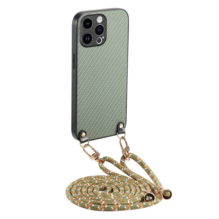 Carbon Fiber Texture Leather Back Phone Case with Crossbody Strap, For iPhone 14 Pro Max, For iPhone 7 / 8 / SE 2022 / SE 2020, For iPhone 13 Pro Max, For iPhone 13 Pro