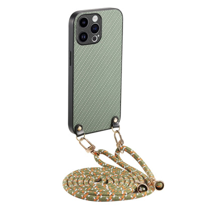 Carbon Fiber Texture Leather Back Phone Case with Crossbody Strap, For iPhone 14 Pro Max, For iPhone 7 / 8 / SE 2022 / SE 2020, For iPhone 13 Pro Max, For iPhone 13 Pro