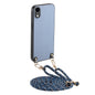 Carbon Fiber Texture Leather Back Phone Case with Crossbody Strap, For iPhone 11 Pro, For iPhone X / XS, For iPhone XR, For iPhone XS Max