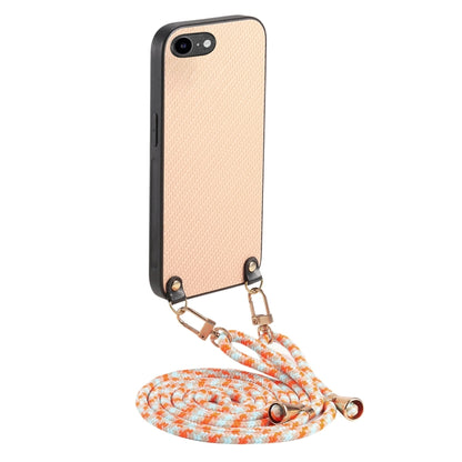 Carbon Fiber Texture Leather Back Phone Case with Crossbody Strap, For iPhone 14 Pro Max, For iPhone 7 / 8 / SE 2022 / SE 2020, For iPhone 13 Pro Max, For iPhone 13 Pro