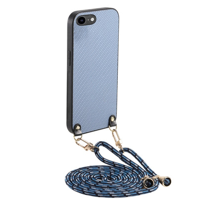 Carbon Fiber Texture Leather Back Phone Case with Crossbody Strap, For iPhone 14 Pro Max, For iPhone 7 / 8 / SE 2022 / SE 2020, For iPhone 13 Pro Max, For iPhone 13 Pro