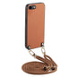 Carbon Fiber Texture Leather Back Phone Case with Crossbody Strap, For iPhone 7 Plus / 8 Plus, For iPhone 6 Plus / 6s Plus, For iPhone 6 / 6s