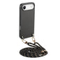Carbon Fiber Texture Leather Back Phone Case with Crossbody Strap, For iPhone Air, For iPhone 16 Pro Max, For iPhone 16 Pro, For iPhone 16 Plus