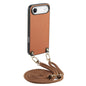 Carbon Fiber Texture Leather Back Phone Case with Crossbody Strap, For iPhone Air, For iPhone 16 Pro Max, For iPhone 16 Pro, For iPhone 16 Plus