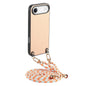 Carbon Fiber Texture Leather Back Phone Case with Crossbody Strap, For iPhone Air, For iPhone 16 Pro Max, For iPhone 16 Pro, For iPhone 16 Plus