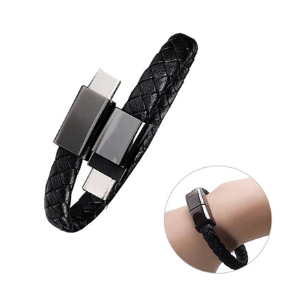 XJ-29 3A USB-C / Type-C to Type-C Creative Bracelet Data Cable, 20cm C to C, 22.5cm C to C