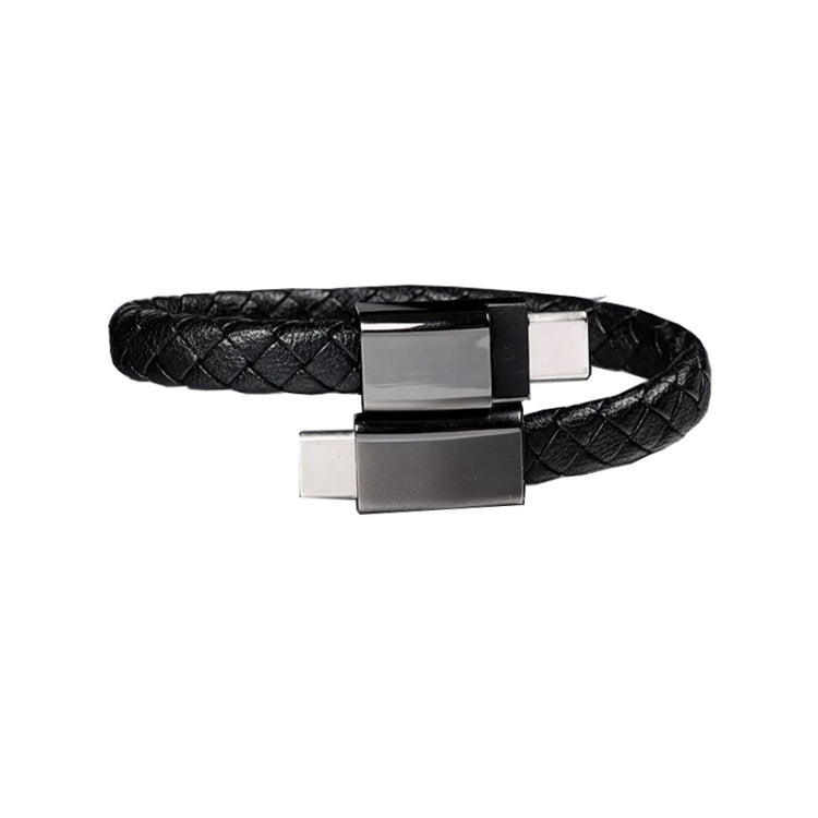 XJ-29 3A USB-C / Type-C to Type-C Creative Bracelet Data Cable, 20cm C to C, 22.5cm C to C