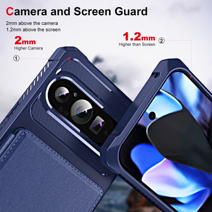 ENKAY Hat-Prince Card Slot Wallet TPU Back Leather Phone Case with Lens Film, For Google Pixel 9 Pro XL, For Google Pixel 9 / 9 Pro