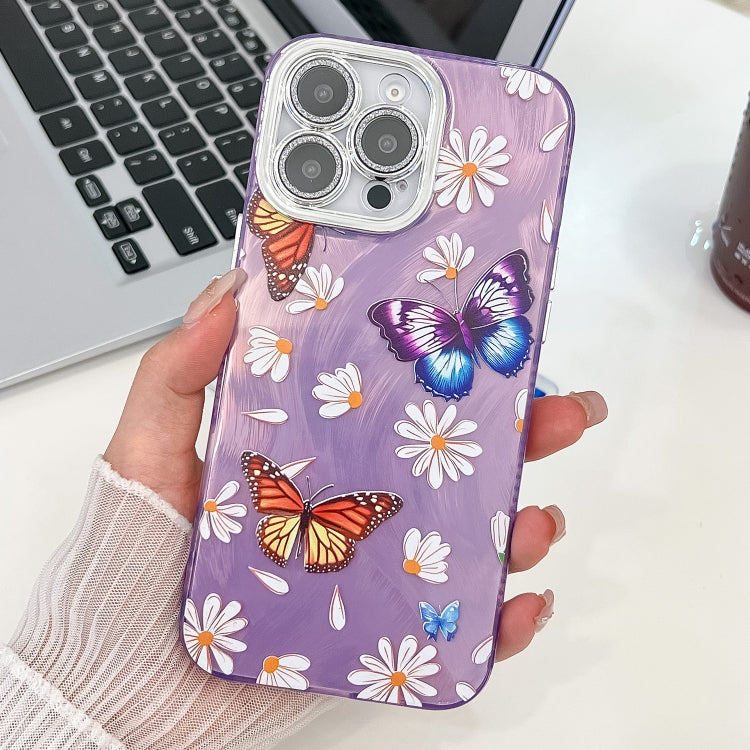 Plating Texture Butterfly TPU Phone Case with Glitter Lens Film, For iPhone 17e / 16e, For iPhone 16 Pro Max, For iPhone 16 Pro, For iPhone 16 Plus