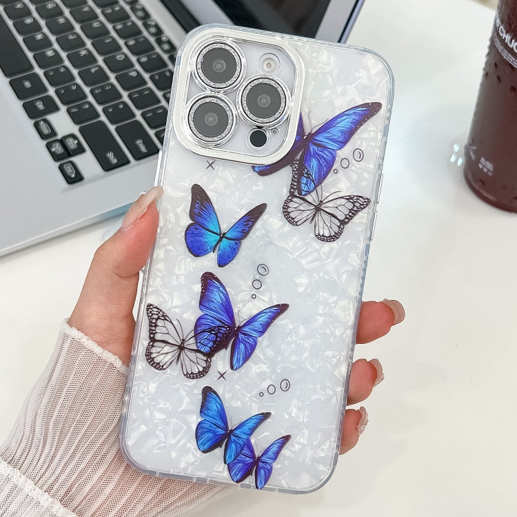 Plating Texture Butterfly TPU Phone Case with Glitter Lens Film, For iPhone 17e / 16e, For iPhone 16 Pro Max, For iPhone 16 Pro, For iPhone 16 Plus