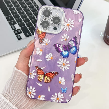 Plating Texture Butterfly TPU Phone Case with Glitter Lens Film, For iPhone 17e / 16e, For iPhone 16 Pro Max, For iPhone 16 Pro, For iPhone 16 Plus