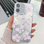 Plating Texture Butterfly TPU Phone Case with Glitter Lens Film, For iPhone 16, For iPhone 15 Pro Max, For iPhone 15 Pro, For iPhone 15