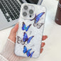 Plating Texture Butterfly TPU Phone Case with Glitter Lens Film, For iPhone 16, For iPhone 15 Pro Max, For iPhone 15 Pro, For iPhone 15