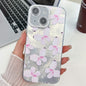 Plating Texture Butterfly TPU Phone Case with Glitter Lens Film, For iPhone 16, For iPhone 15 Pro Max, For iPhone 15 Pro, For iPhone 15