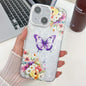 Plating Texture Butterfly TPU Phone Case with Glitter Lens Film, For iPhone 13 Pro, For iPhone 13