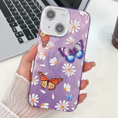 Plating Texture Butterfly TPU Phone Case with Glitter Lens Film, For iPhone 13 Pro, For iPhone 13