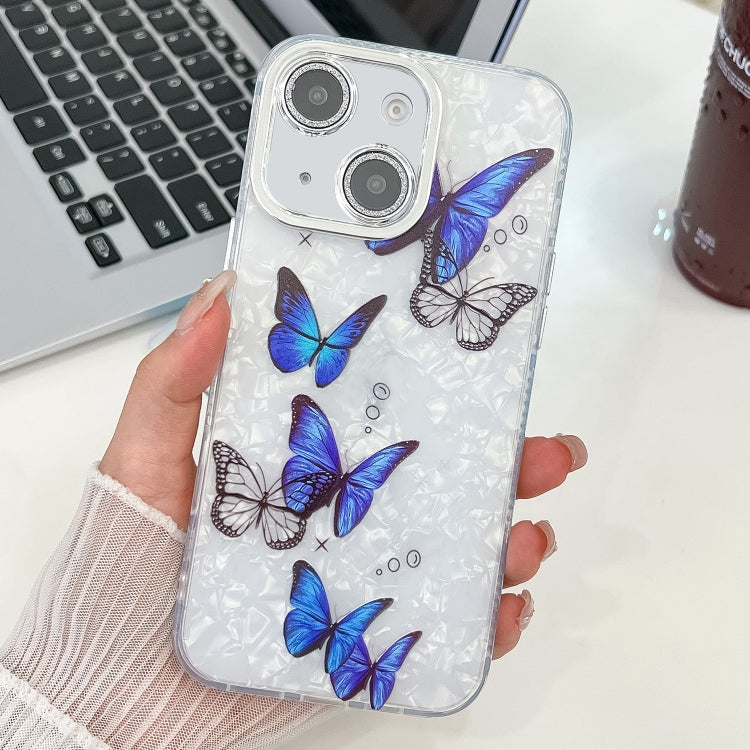 Plating Texture Butterfly TPU Phone Case with Glitter Lens Film, For iPhone 13 Pro, For iPhone 13