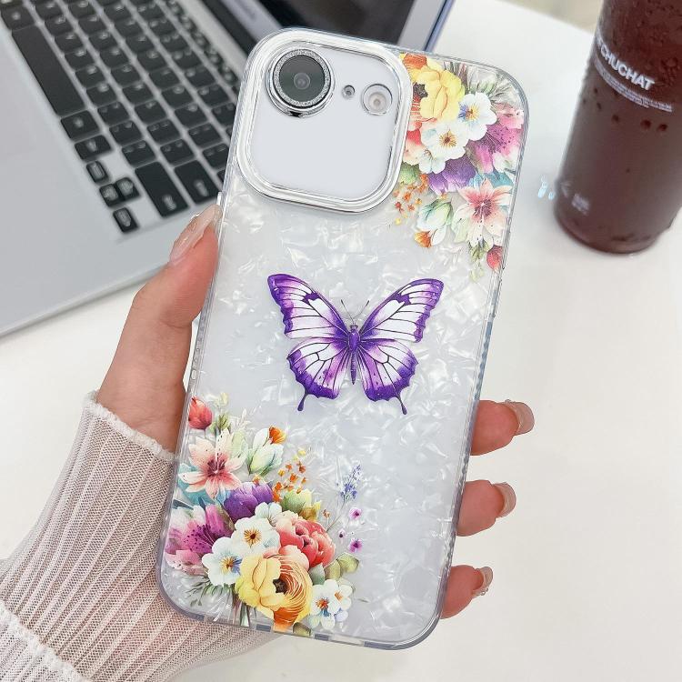 Plating Texture Butterfly TPU Phone Case with Glitter Lens Film, For iPhone 17e / 16e, For iPhone 16 Pro Max, For iPhone 16 Pro, For iPhone 16 Plus