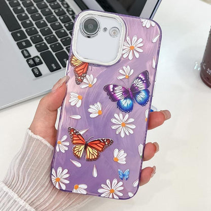 Plating Texture Butterfly TPU Phone Case with Glitter Lens Film, For iPhone 17e / 16e, For iPhone 16 Pro Max, For iPhone 16 Pro, For iPhone 16 Plus