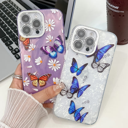 Plating Texture Butterfly TPU Phone Case with Glitter Lens Film, For iPhone 17e / 16e, For iPhone 16 Pro Max, For iPhone 16 Pro, For iPhone 16 Plus