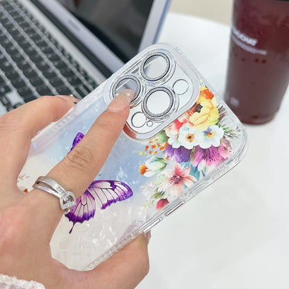 Plating Texture Butterfly TPU Phone Case with Glitter Lens Film, For iPhone 17e / 16e, For iPhone 16 Pro Max, For iPhone 16 Pro, For iPhone 16 Plus