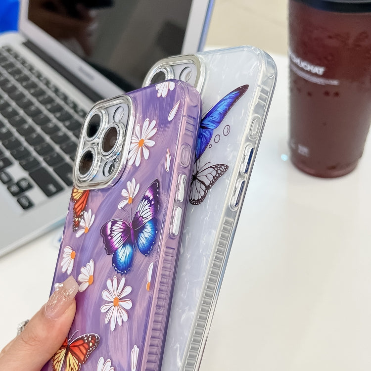 Plating Texture Butterfly TPU Phone Case with Glitter Lens Film, For iPhone 17e / 16e, For iPhone 16 Pro Max, For iPhone 16 Pro, For iPhone 16 Plus