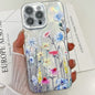 Electroplating Flowers Plants Texture TPU Phone Case, For iPhone 16 Pro