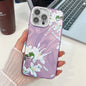 Electroplating Flowers Plants Texture TPU Phone Case, For iPhone 15 Pro Max