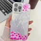 Electroplating Flowers Plants Texture TPU Phone Case, For iPhone 15 Pro