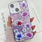 Electroplating Flowers Plants Texture TPU Phone Case, For iPhone 15