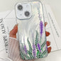 Electroplating Flowers Plants Texture TPU Phone Case, For iPhone 15
