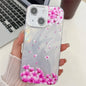 Electroplating Flowers Plants Texture TPU Phone Case, For iPhone 15
