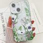 Electroplating Flowers Plants Texture TPU Phone Case, For iPhone 14