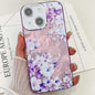 Electroplating Flowers Plants Texture TPU Phone Case, For iPhone 13