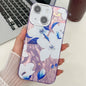 Electroplating Flowers Plants Texture TPU Phone Case, For iPhone 13