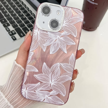 Electroplating Flowers Plants Texture TPU Phone Case, For iPhone 13