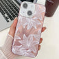 Electroplating Flowers Plants Texture TPU Phone Case, For iPhone 13