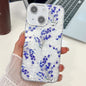 Electroplating Flowers Plants Texture TPU Phone Case, For iPhone 13