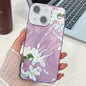 Electroplating Flowers Plants Texture TPU Phone Case, For iPhone 13