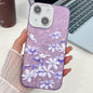 Electroplating Flowers Plants Texture TPU Phone Case, For iPhone 13