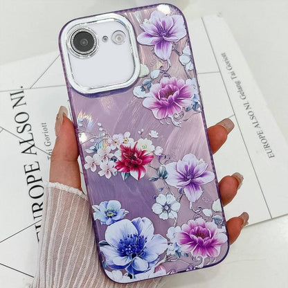 Electroplating Flowers Plants Texture TPU Phone Case, For iPhone 17e / 16e