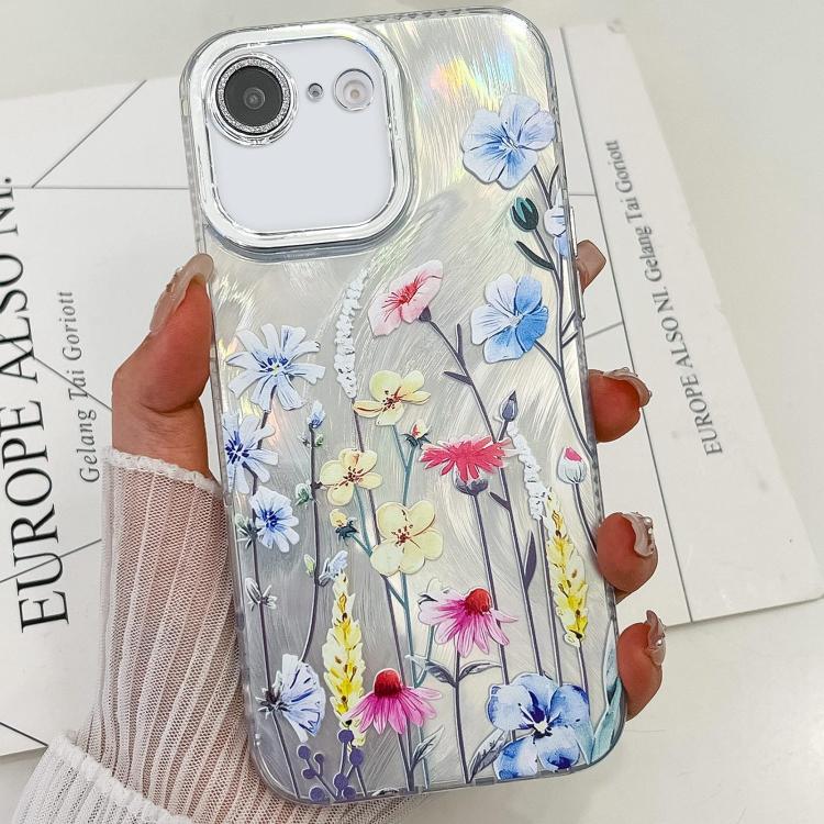 Electroplating Flowers Plants Texture TPU Phone Case, For iPhone 17e / 16e