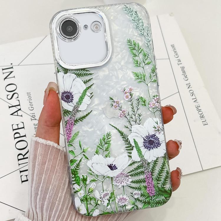 Electroplating Flowers Plants Texture TPU Phone Case, For iPhone 17e / 16e