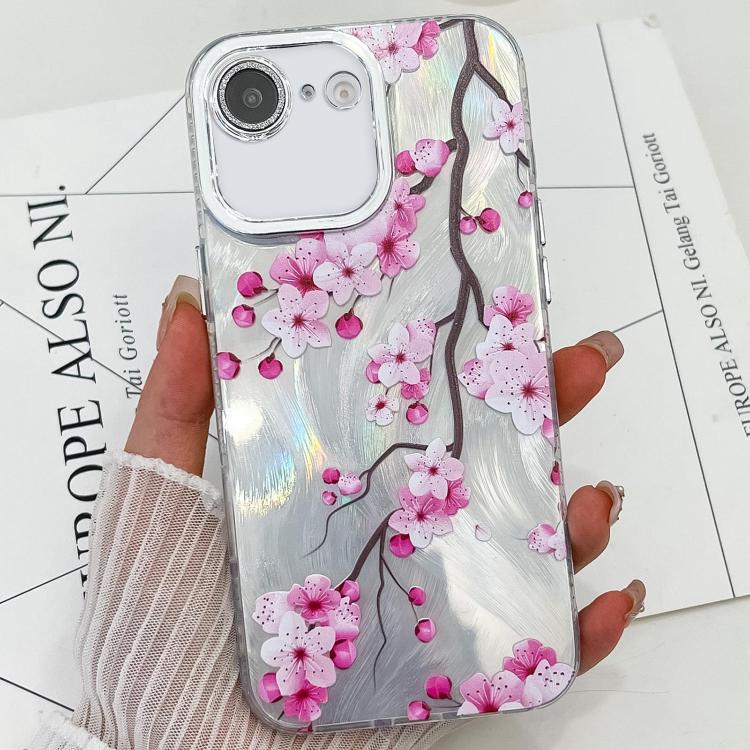 Electroplating Flowers Plants Texture TPU Phone Case, For iPhone 17e / 16e