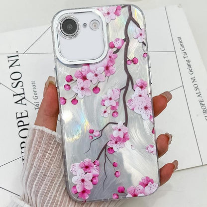 Electroplating Flowers Plants Texture TPU Phone Case, For iPhone 17e / 16e