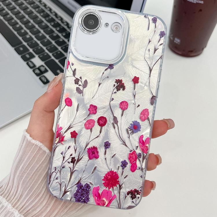 Electroplating Flowers Plants Texture TPU Phone Case, For iPhone 17e / 16e