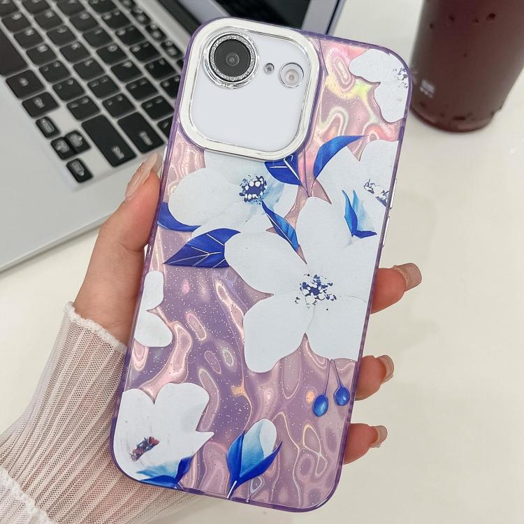 Electroplating Flowers Plants Texture TPU Phone Case, For iPhone 17e / 16e